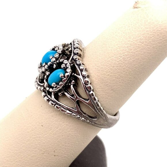 Designer SETA Silver & Turquoise Size 8 Ring! 125 - Picture 3 of 5